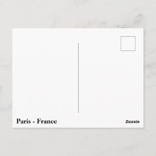 Paris Vue Briefkaart (Achterkant)