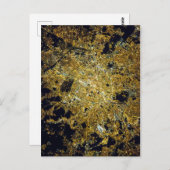 Paris vue du ciel la nuit briefkaart (Voorkant / Achterkant)