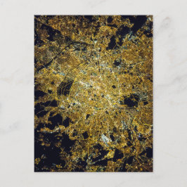Paris vue du ciel la nuit briefkaart
