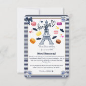 Paris w / Liefde voor onze Sweet Bebe Baby shower Bedankkaart (Voorkant)