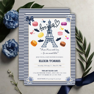 Paris w / Liefde voor onze Sweet Bebe Baby shower Kaart