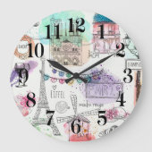 Paris Wall Clock Grote Klok (Voorkant)