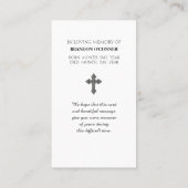 Paris Watercolor Blue Red Yellow Prayer Card Visitekaartje (Achterkant)