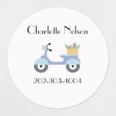 Paris Waterdichte Circle Sticker Naam Labels (Design 2)