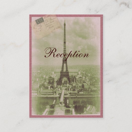 Paris Wedding Informatiekaartje (Voorkant)