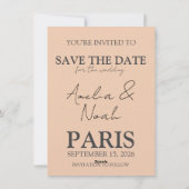 Paris Wedding Invitation | Elegant Eiffel Tower Kaart (Achterkant)