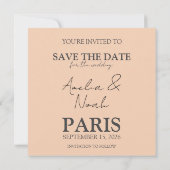 Paris Wedding Invitation | Elegant Eiffel Tower Save The Date (Achterkant)
