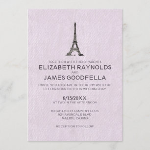 Paris Wedding Invitations Kaart