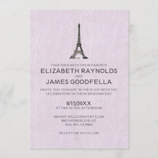 Paris Wedding Invitations Kaart