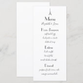 Paris Wedding Menu (Voorkant / Achterkant)