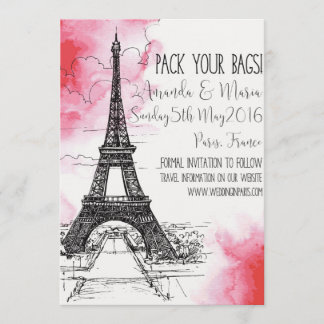 Paris Wedding op bestemming datum opslaan Save The Date