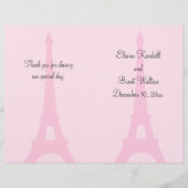 Paris Wedding Programme (Voorkant)