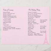 Paris Wedding Programme (Achterkant)