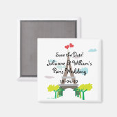 Paris Wedding Save the Date Magnet (Voorkant / Achterkant)