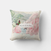 Paris Wedding  Shabby-Chic Pink Custom Kussen (Voorkant)