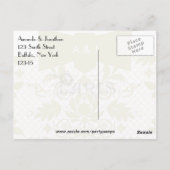 Paris Wedding Theme Bedankt Briefkaart (Achterkant)