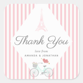 Paris Wedding Vierkante Sticker