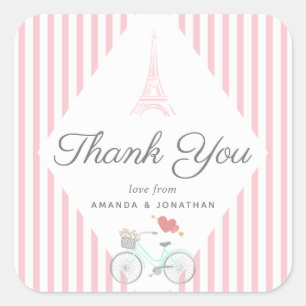Paris Wedding Vierkante Sticker