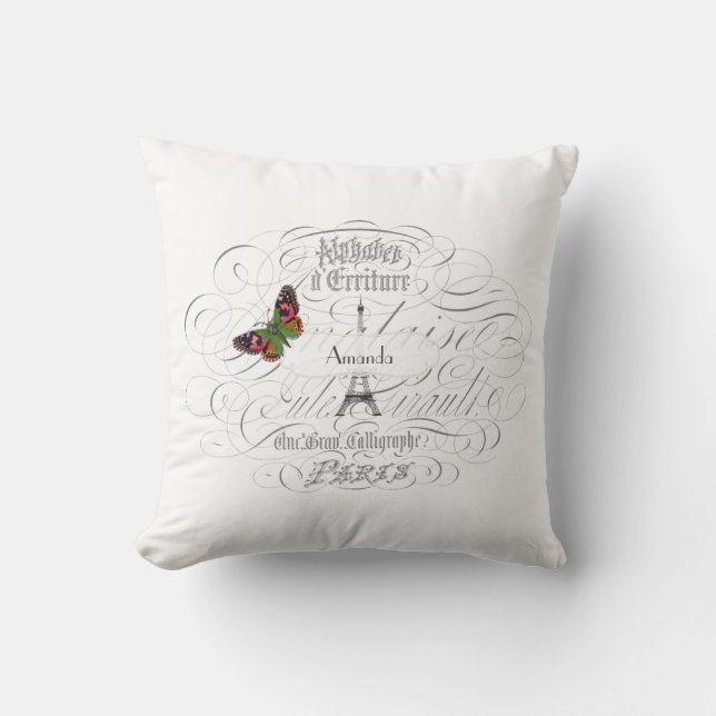  Paris White Persoonlijk Kussen (Voorkant)
