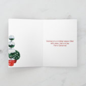 Paris Winter Eiffel Tower Topiary Kerstmis Feestdagen Kaart (Binnen)