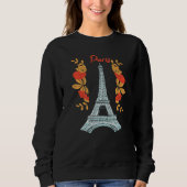 Paris With Autumn Leaves Eiffel Tower in Fall Fren Trui (Voorkant)