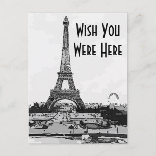 Paris, wou dat je hier was, briefkaart