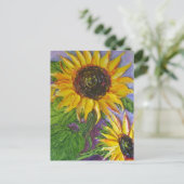 Paris' Yellow Sunflower Briefkaart (Staand voorkant)