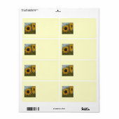 Paris' Yellow Sunflower Shipping Label (Full Sheet)