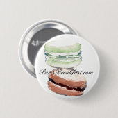 ParisBreakfast.com-toets Ronde Button 5,7 Cm (Voorkant /achterkant)