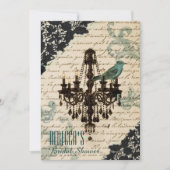 parischandelier  vrijgezellenfeest kaart (Voorkant)