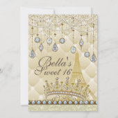 ParisDiamond en Parels Uitnodigingen voor verjaard (Achterkant)