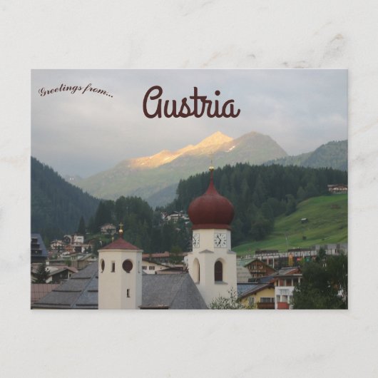 Parish Church of St. Anton am Arlberg Austria Briefkaart (Voorkant)