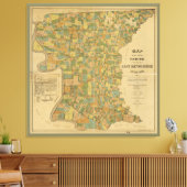 Parish of East Baton Rouge, Louisiana Map (1895) Canvas Afdruk (Insitu (Woonkamer))