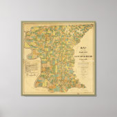 Parish of East Baton Rouge, Louisiana Map (1895) Canvas Afdruk (Voorkant)