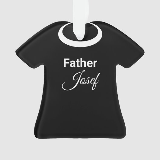 Parish Priest Clergy's Clerical Collar Ornament (voorkant)