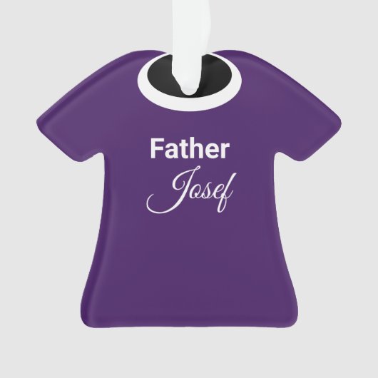 Parish Priest Clergy's Clerical Collar Ornament (voorkant)