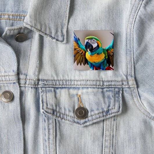 Parish Vierkante Button 5,1 Cm (In situ)