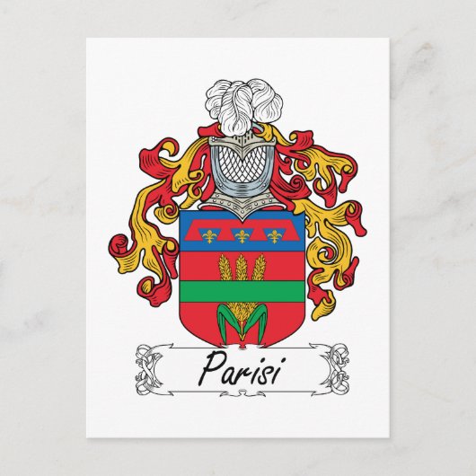 Parisi Family Crest Briefkaart (Voorkant)