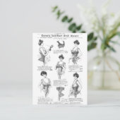 -Parisiaans corset-ad Briefkaart (Staand voorkant)