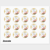 Parisiaans  Roos Manor House Formal Wedding Ronde Sticker (Vel)