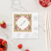 Parisiaans Roos Manor House Formal Wedding Servetten (Insitu)