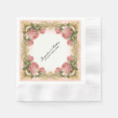 Parisiaans Roos Manor House Formal Wedding Servetten (Voorkant)