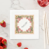 Parisiaans  Roos Manor House Formal Wedding Servetten (Insitu)