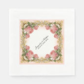 Parisiaans  Roos Manor House Formal Wedding Servetten (Voorkant)