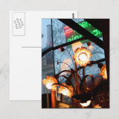 Parisiaanse atmosferische lampen en reflectie-Brie Briefkaart (Voorkant / Achterkant)