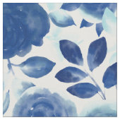 PARISIAANSE BLOOM Blue Rozen Stof (Close Up)