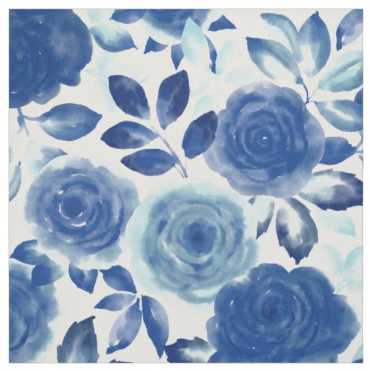 PARISIAANSE BLOOM Blue Rozen Stof (Swatch)