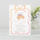 Parisiaanse Croissant Chic Strik met Lint Sweet 16 Kaart (Staand voorkant)