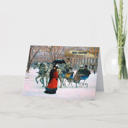  Parisiaanse kerstkaarten Feestdagen Kaart (Voorkant)