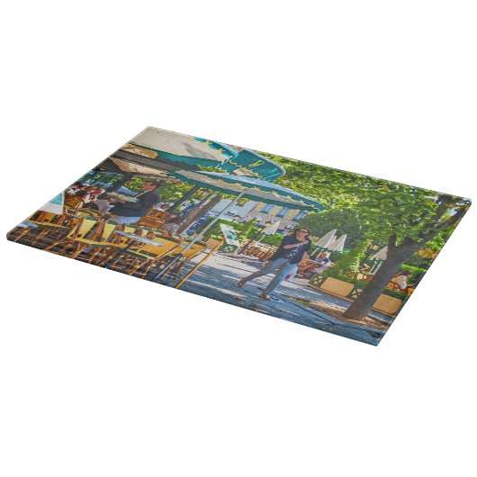 Parisiaanse ochtend. snijplank (Hoek)